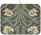 William Morris Flowers Print Dish Drying Mat by ALAZA