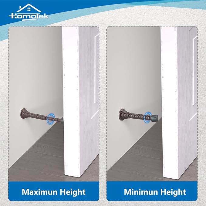 HOMOTEK 10 Pack Telescoping Spring Door Stoppers, Extended from 3-1/8 to 4-1/4 - Image 5