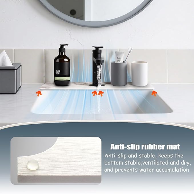 Stargaz Faucet Mat For Kitchen Sink，Sink stone quick dry around faucet - Image 8