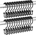 Titanker Shower Curtain Hooks Rings, Rust Resistant Metal Double Glide Shower by Titanker