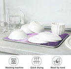 Marble Purple Gold Dish Drying Mat - Image 7