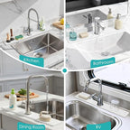 4Pcs Stone Faucet Mat for Kitchen Sink, Diatomite Quick Dry Water Absorbing - Image 5