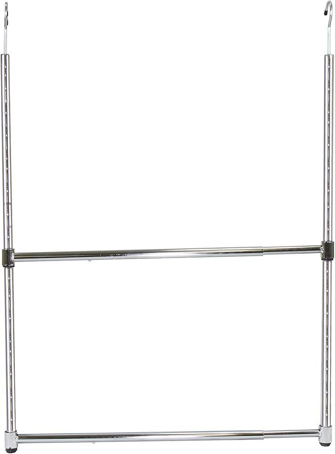 Oceanstar ACR1538C 2-Tier Portable Adjustable Rod Closet Hanger - Image 3