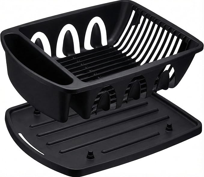Tribello Sink Dish Drying Rack, Heavy Duty Hard Plastic Drying Rack, Dish - Image 4