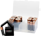 Dial Industries Battery Storage Organizer Case, 12 AAA, 12 AA, 6 C, 4 D by DialIndustries