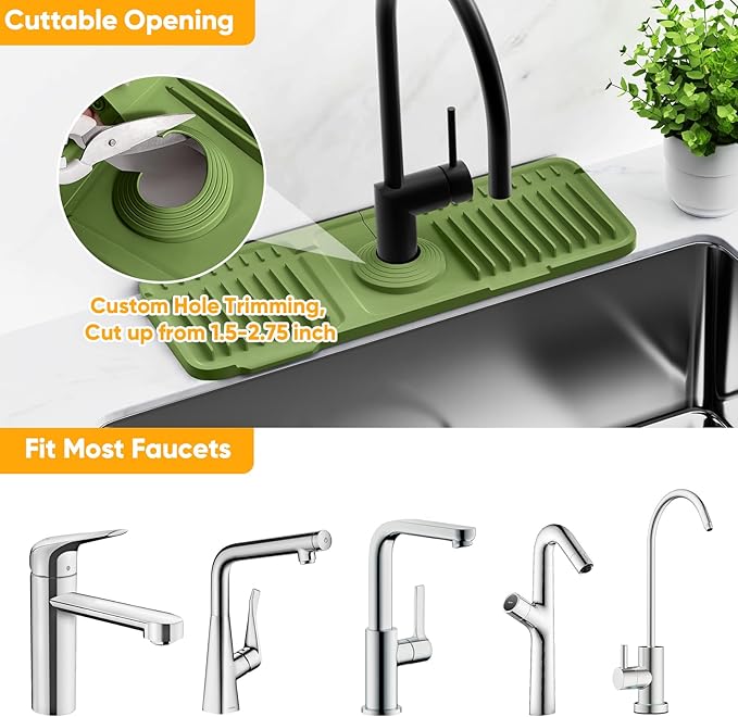 14.6 inch Faucet Mat for Kitchen Sink Splash GuardKitchen Sink Faucet Mat - Image 6