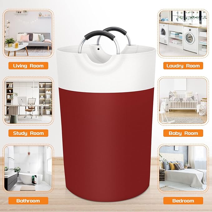 BlissTotes 115L Laundry Basket, Freestanding Laundry Hamper, Collapsible Dirty - Image 7