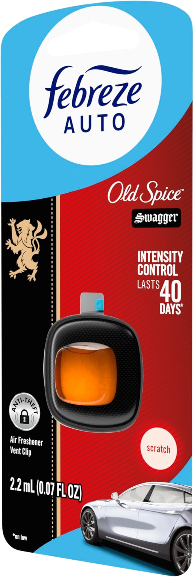 Febreze AUTO Air Freshener, Odor-Fighting Automotive Vent Clip, Old Spice - Image 11