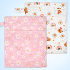 2pcs Travel Waterproof Laundry Bag, Cloth Diaper Wet Dry Bags - Image 3