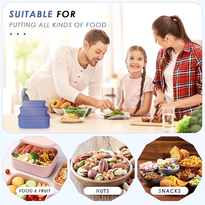 Silicone Food Storage Containers, Hard-Shell Silicone, Dishwasher and Freezer - Image 6