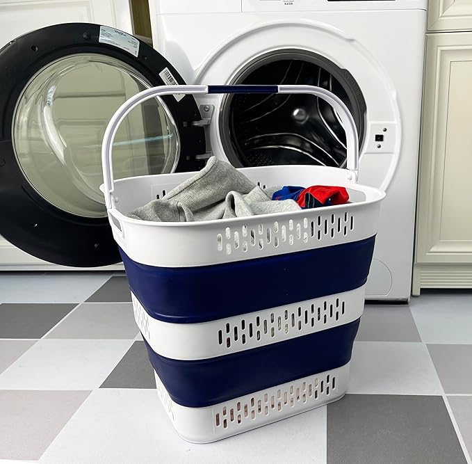 SAMMART 38L Collapsible Plastic Laundry Basket - Image 3