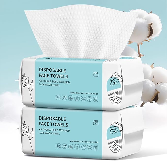 Disposable Face Towel 200 Count, Ultra Soft & Thick Washcloths, Biodegradable by Unknown
