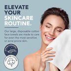 X-Large 100% Pure Cotton Face Towels – 50 Count Extra Large Disposable Wash - Image 5