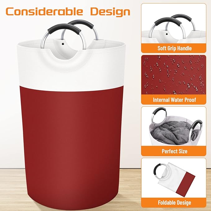 BlissTotes 115L Laundry Basket, Freestanding Laundry Hamper, Collapsible Dirty - Image 3