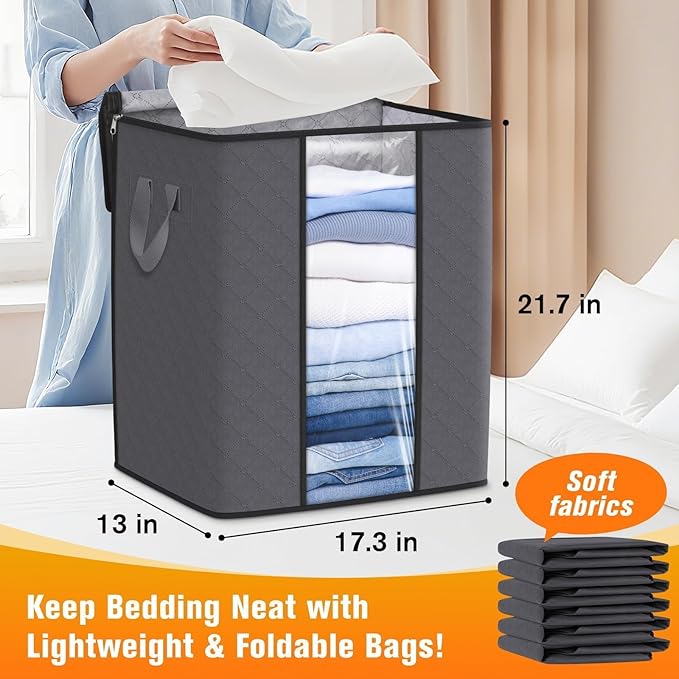 Clothes Storage Bags, 80L Large Capacity Containers - Image 2