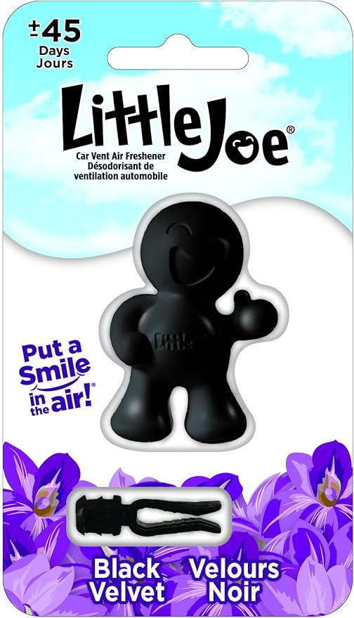Little Joe 96405 Black Velvet Scent Car Air Freshener Vent Clip, Fights Odors by StonerCarCare