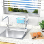 Yazoni 2-in-1 Sponge Holder for Kitchen Sink, Sink Caddy Kitchen Sink Organizer - Image 4