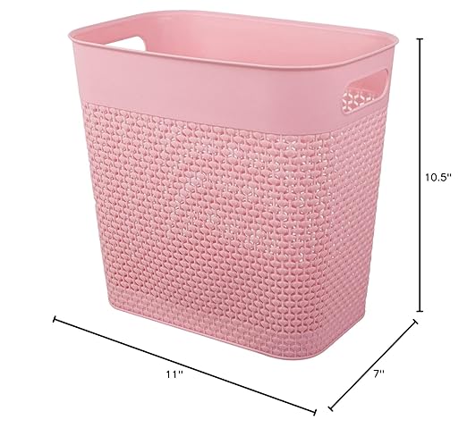 UUJOLY Plastic Trash Can Wastebasket, Garbage Container Basket - Image 7