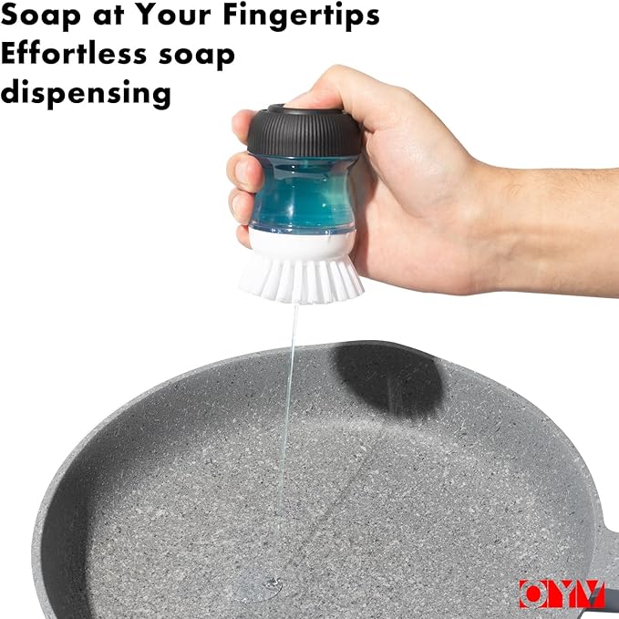 Dish Scrub Brush with Soap Dispenser, Kitchen Brush - Image 2