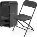 VINGLI 20 Pack Black Plastic Folding Chair, Indoor Outdoor Portable Stackable Commercial Seat with Steel Frame 350lb. Capacity for Events Office Wedding Party Picnic Kitchen Dining by VINGLI