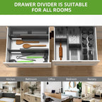 ANTOWIN 4 Pack Expandable Drawer Dividers, 4.7'' High, Extend from 12.2'' to - Image 7