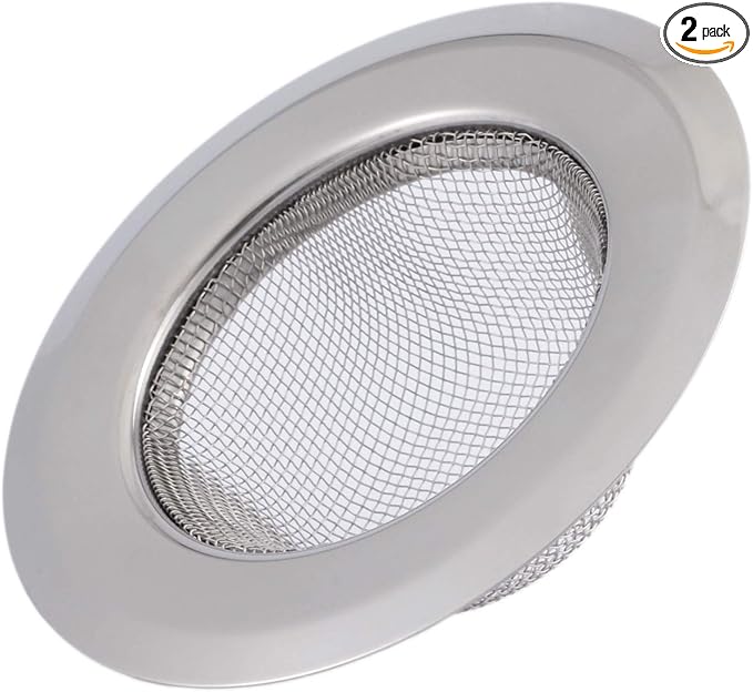 Mtsooning 2PCS Kitchen Sink Strainer, 3.5" Diameter Stainless Steel Drain Cover by Mtsooning