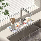 Chrismas Sink Faucet Absorbing Mat Hello Winter Sink Splash Guard Drying Mat by Unknown