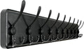 WEBI Coat Rack Wall Mount, 38 9/16" Long, 10 Tri Hooks by WEBI