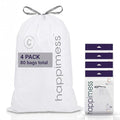 happimess 13.2 Gallon Drawstring Trash Bags, Heavy Duty LDPE Liners by Happimess