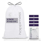 happimess 13.2 Gallon Drawstring Trash Bags, Heavy Duty LDPE Liners by Happimess