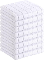 Homaxy 100% Cotton Terry Kitchen Towels, Checkered Designed, Soft and Super by Homaxy