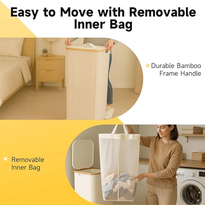 100L Extra Large Foldable Laundry Hamper - Image 3