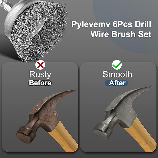 19Pcs Professional Wire Wheel Brush, Carbon Steel Wire Cup Brush - Image 5