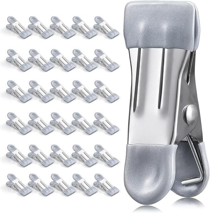 Clothes Pins Heavy Duty Out Door 30 Pack, Chip Clips 2.17 Inch, Bag Clips by Unknown