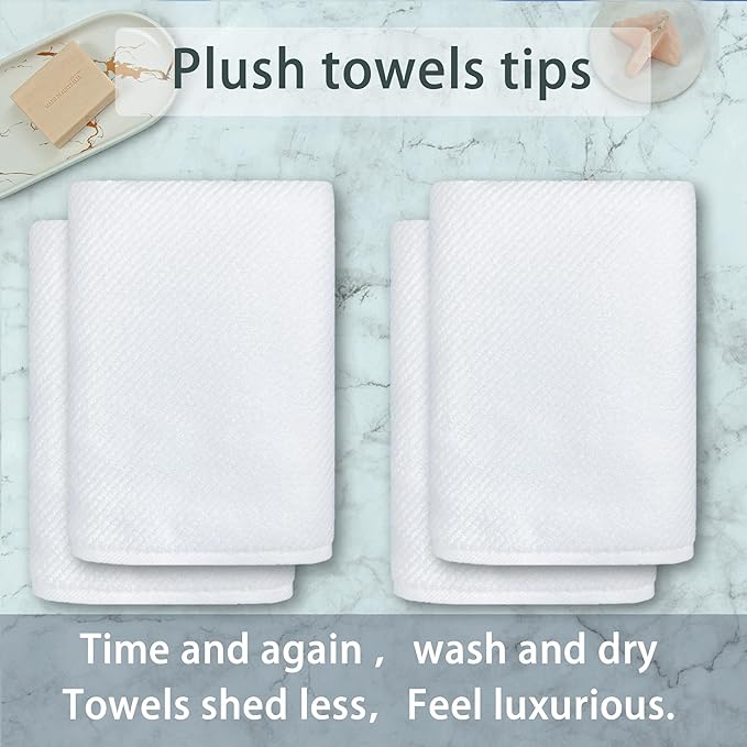 Luxury Bath Towels, Bath Towels Set of 4, Large 30" x 56" - Image 3
