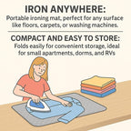 Magnetic Portable Ironing Mat 18" x 31" – Quilted Heat-Resistant Ironing Blanket - Image 6