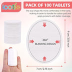 Oval Cotton Pads Ultra-Soft Cotton Ovals 100% Cotton Spunlace Purely Physical - Image 2