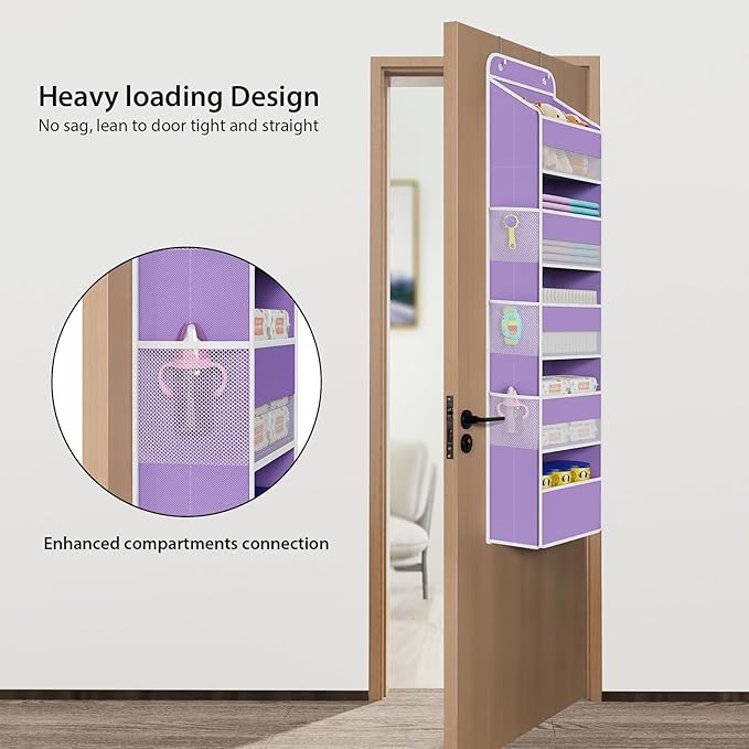 Univivi 5-Shelf Over The Door Hanging Organizer, Back of Door Organizer - Image 2