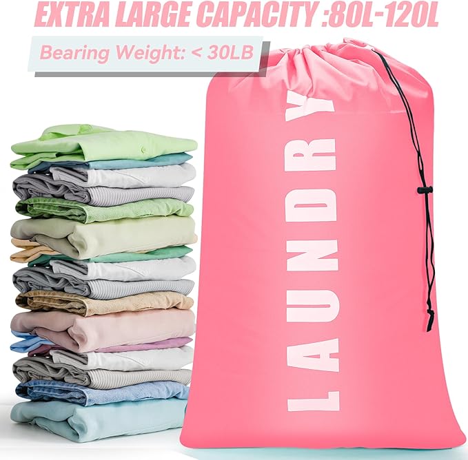 Laundry Bag, 2 Pack Travel Laundry Bags - Image 4