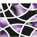 Purple Black White Geometric Abstract Dish Drying Mat by Unknown