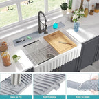 30 Inch Kitchen Sink Splash Guard, Large Size Faucet Mat - Image 2