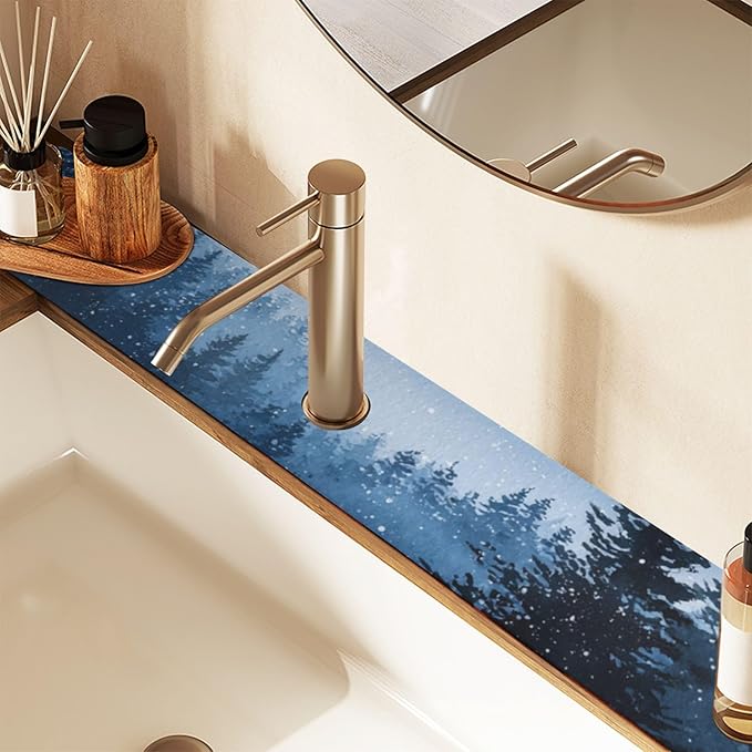 Kitchen Sink Splash Guard 1 PC 30 Inch Sink Faucet Mat Splash Guard - Image 7