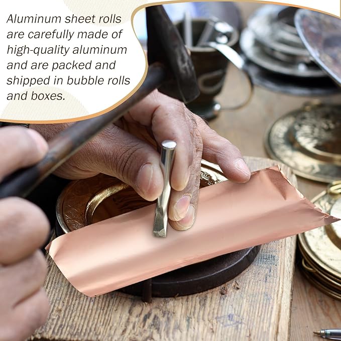Yaocom 1 Roll Aluminum Metal Crafts DIY Foil 12 Inch x 10 ft x 0.1 mm Thick - Image 7