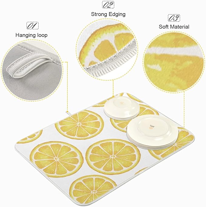 Absorbent Dish Drying Mat for Kitchen Counter - Image 4