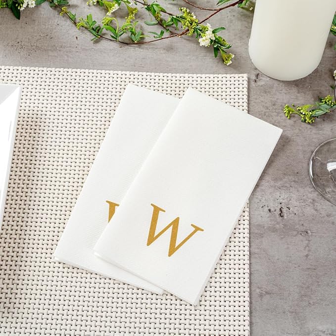 Luxenap 15.8 X 7.9 Inch Linen-Feel Guest Towels, 2000 Lettered Hand Towels - Image 6