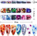 Maple Leaf Glitter Nail Art Sequins, 3D Fall Leaves Glitters Flakes Decor - Image 5
