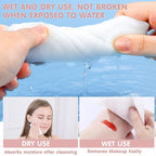 Disposable Face Towel Dry Wipes, 100% Cotton Facial Tissue, Lint Free Facial - Image 3
