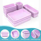 16 PCS Drawer Organizer Set, 4 Size Makeup Drawer Divider Organizer - Image 3