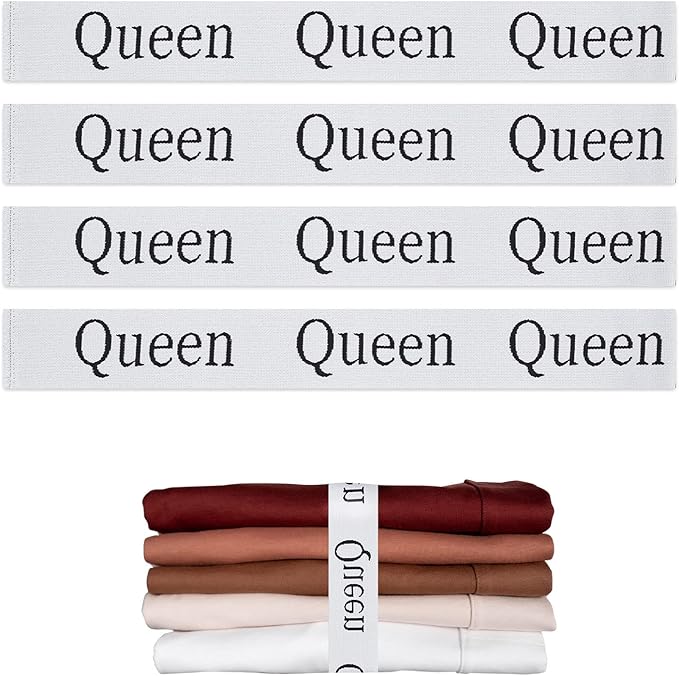 4PCS Bed Sheet Organizer Bands, Storage Labels and Sheet Keepers by QoeCycth