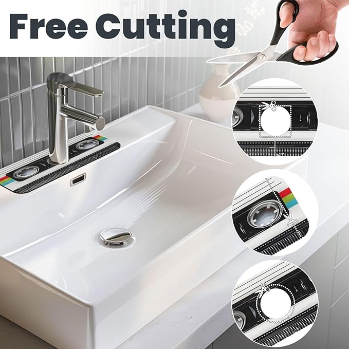 Scratch Back Retro Cassette Kitchen sink faucet pad, strong water absorption - Image 3
